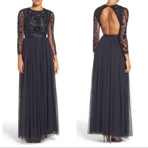 NWT Needle & Thread Embellished Butterfly Gown